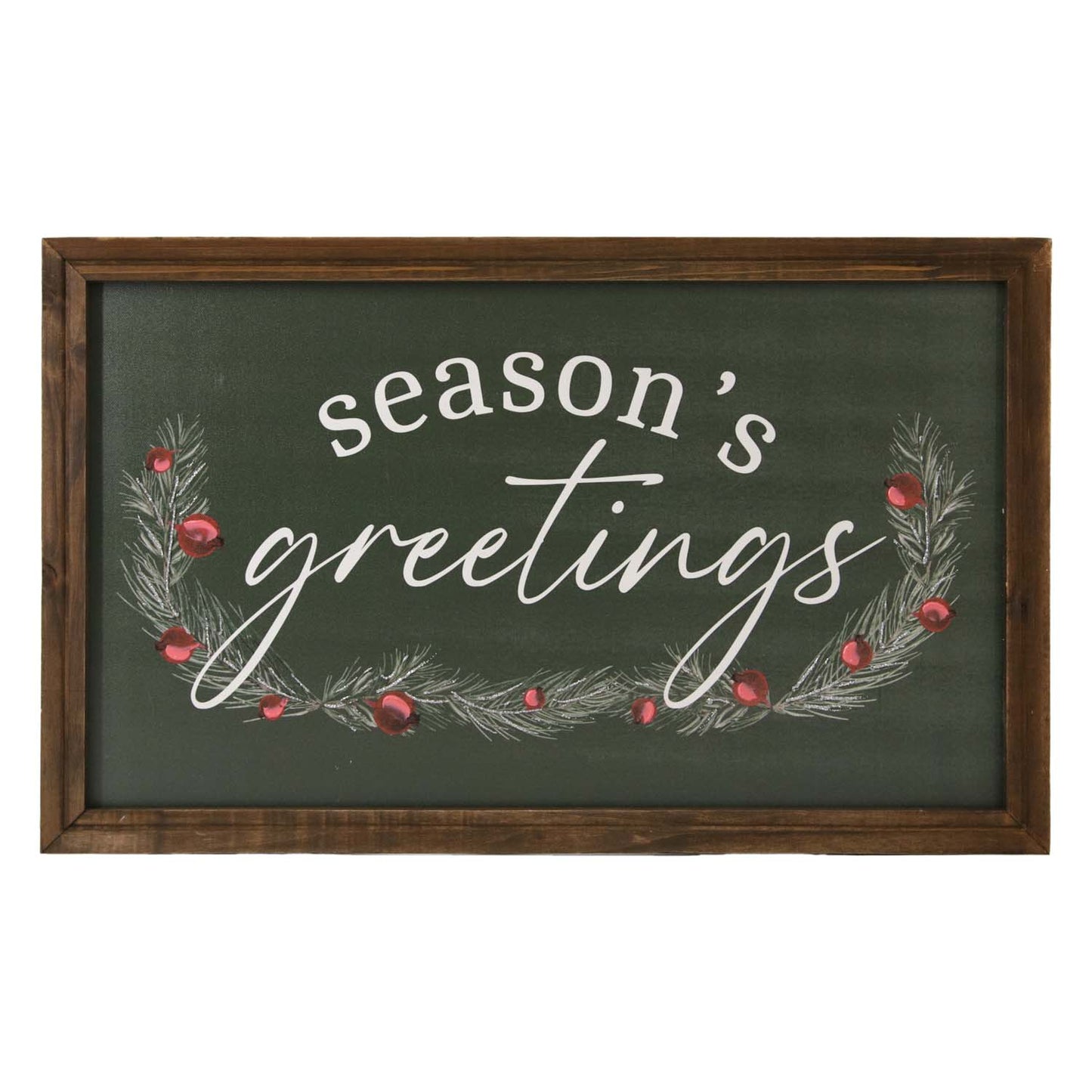 WXF59776 - Season's Greetings Green Rectangular Sign
