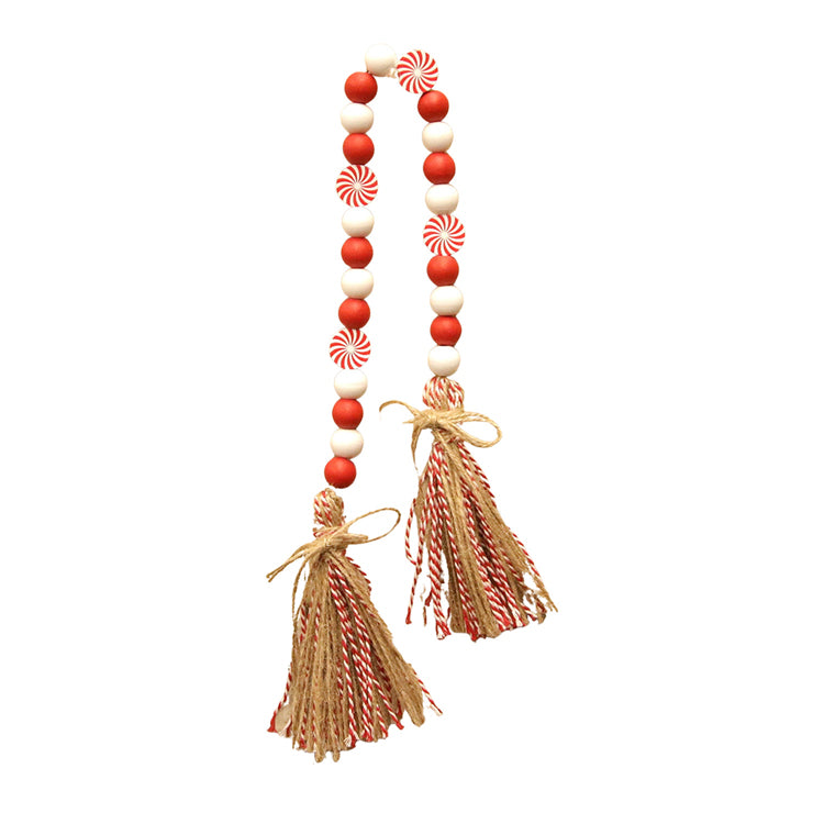 WXN39366 - Frosty Candy Cane Mini Bead Garland