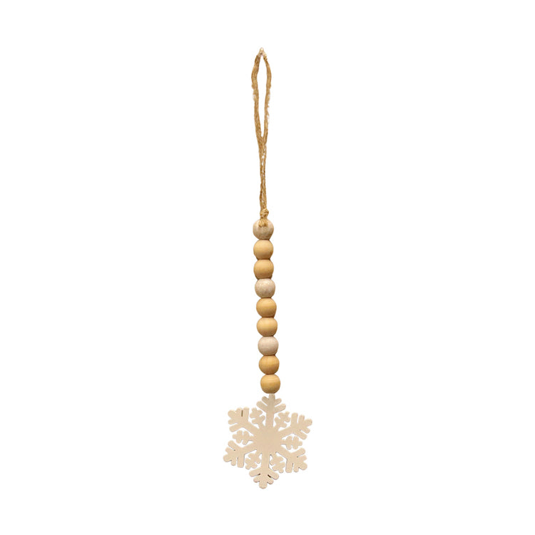 WXN39376 - Long Beaded Snowflake Ornament