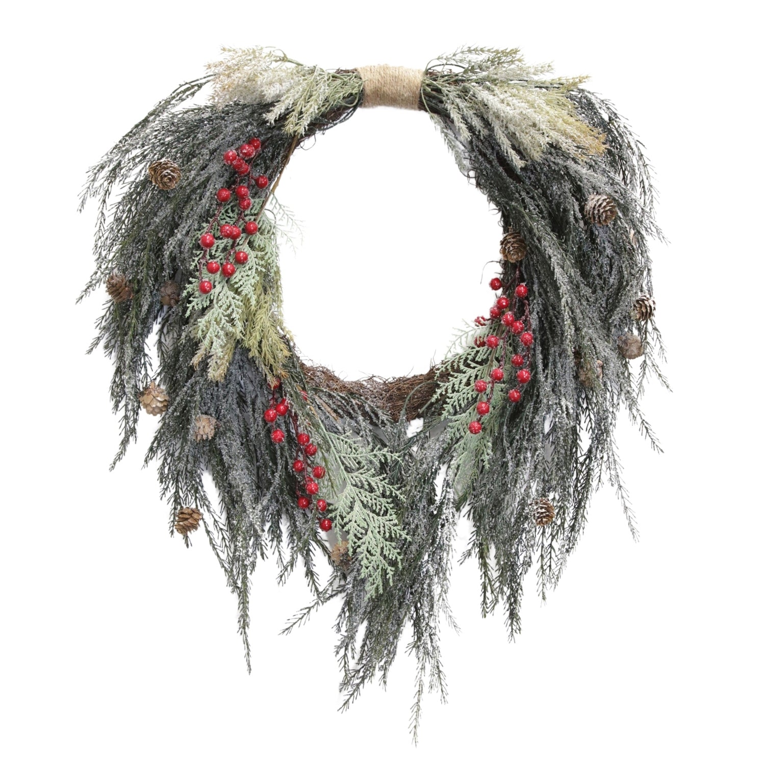 25FXQ684-W - Dripping Pine Wreath