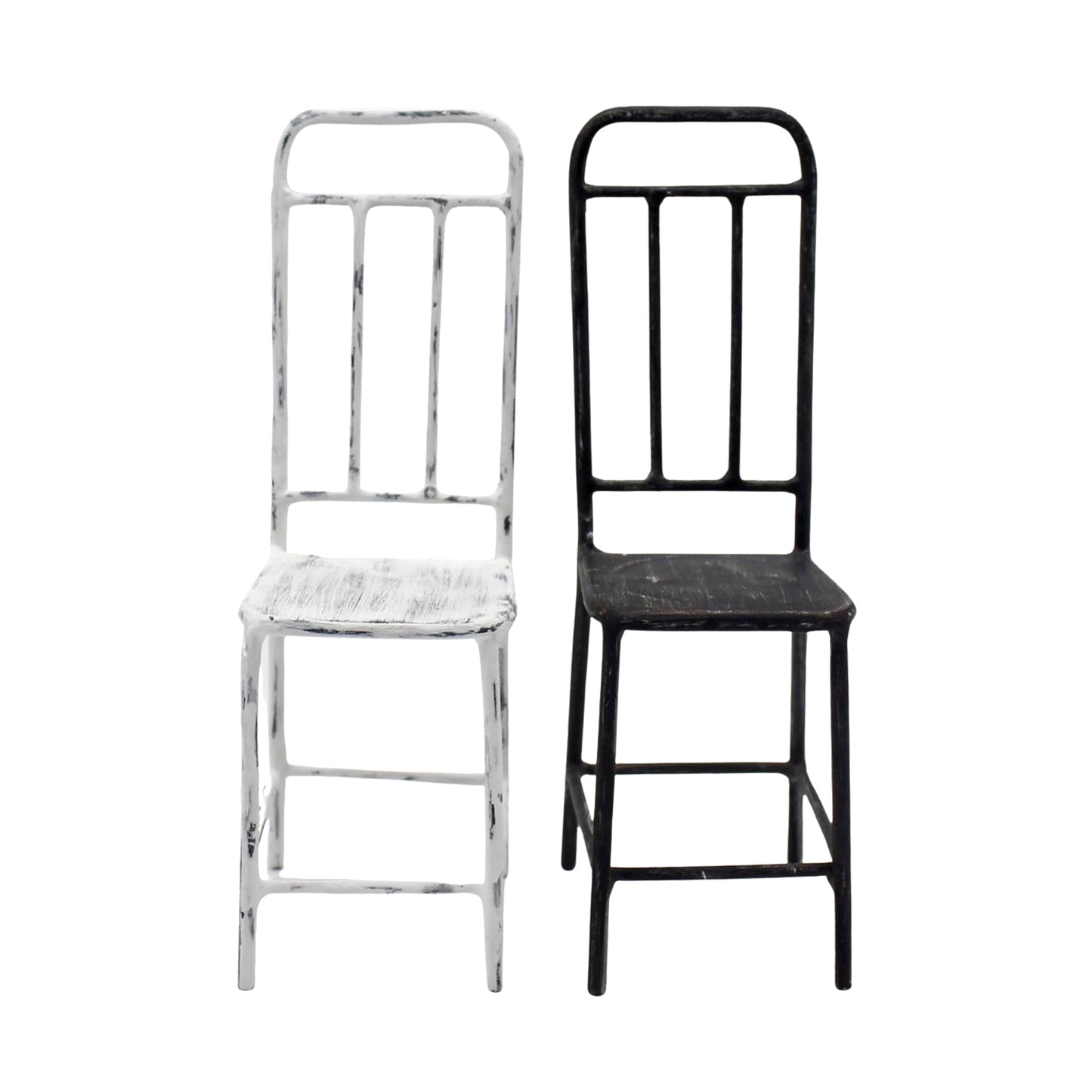 25MAF183-2A - 2 Assorted Small Chair Candle Holders