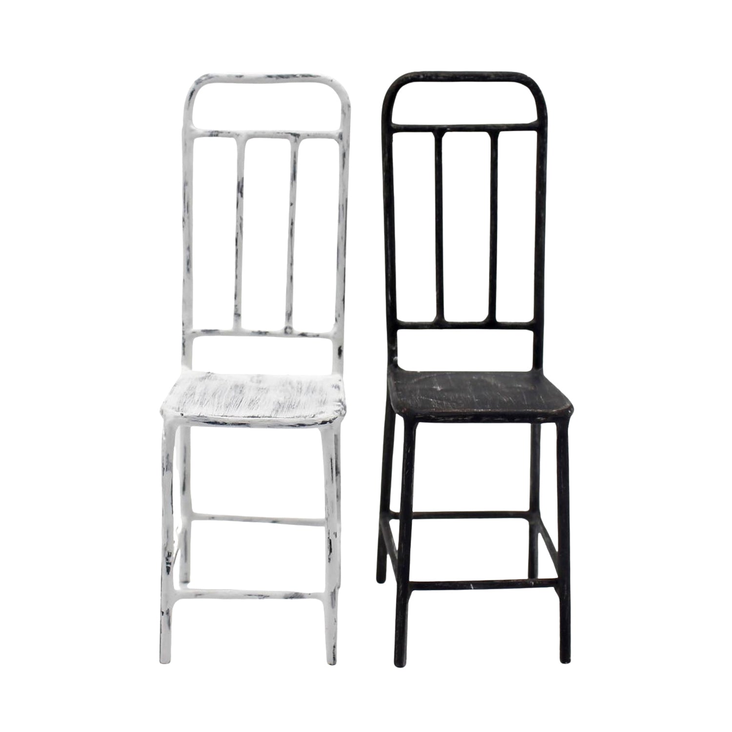 25MAF183-2A - 2 Assorted Small Chair Candle Holders
