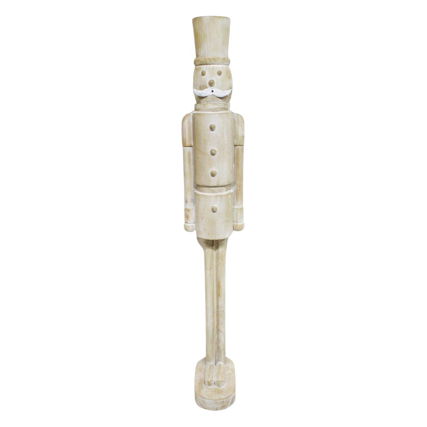 25MXF118 - Tall Whitewashed Nutcracker