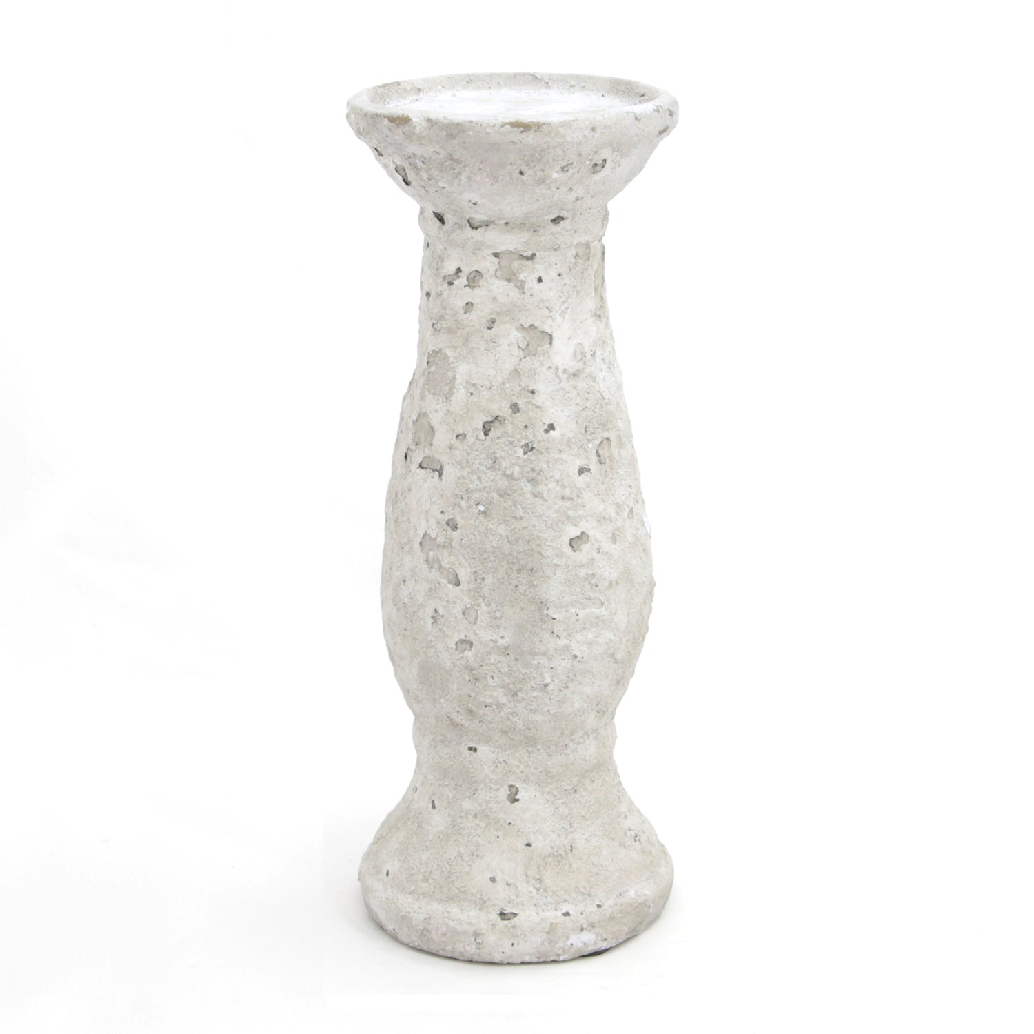 25PAF625 - Tall Cream Distressed Pillar Holder
