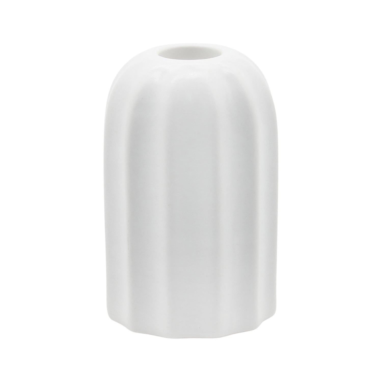 25PXF058 - Short Bone White Round Vase
