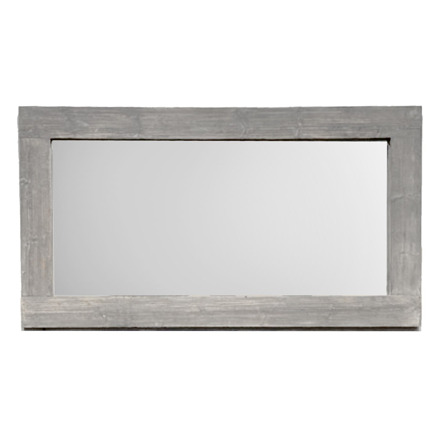 25WAF156 - Rustic Whitewashed Rectangular Mirror