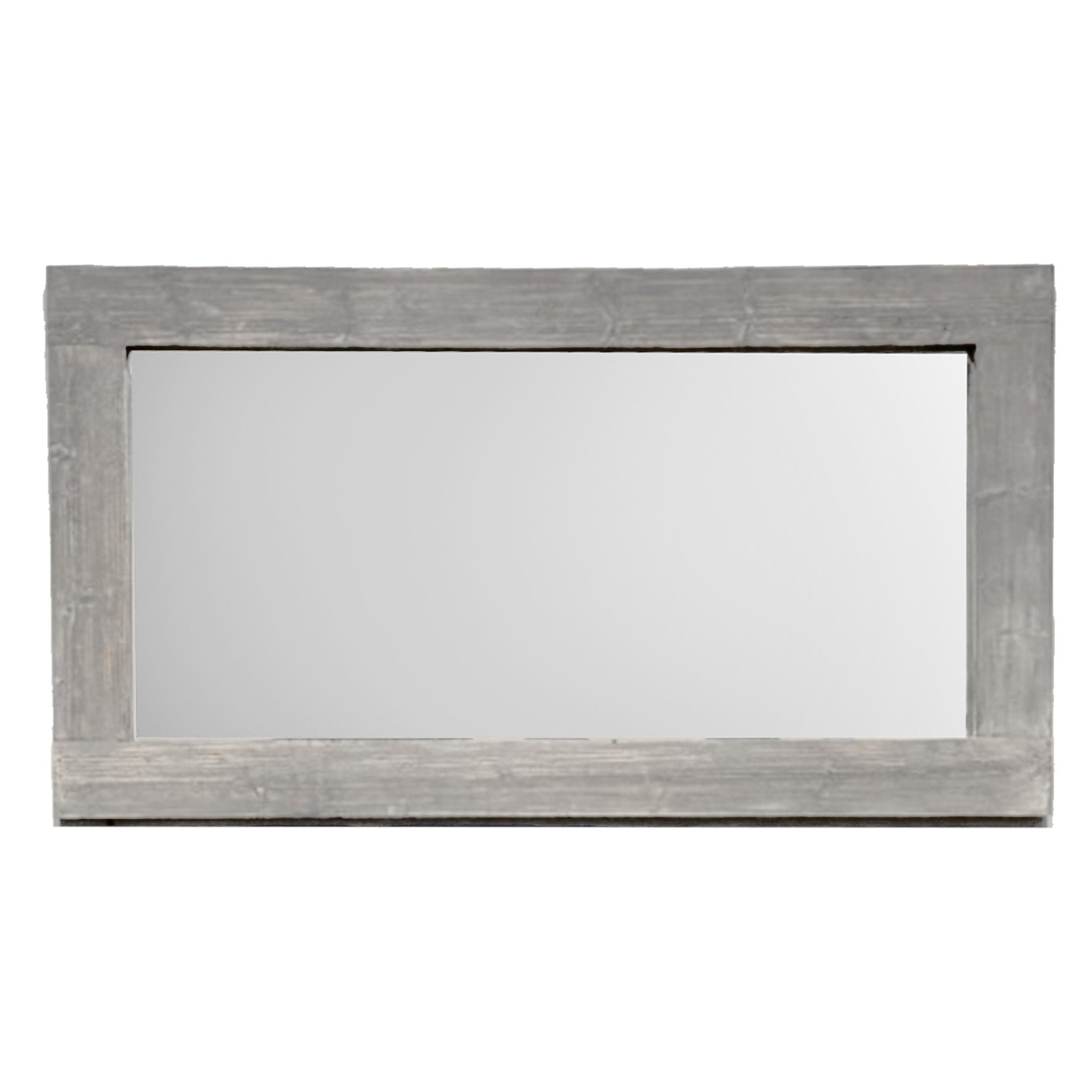 25WAF156 - Rustic Whitewashed Rectangular Mirror