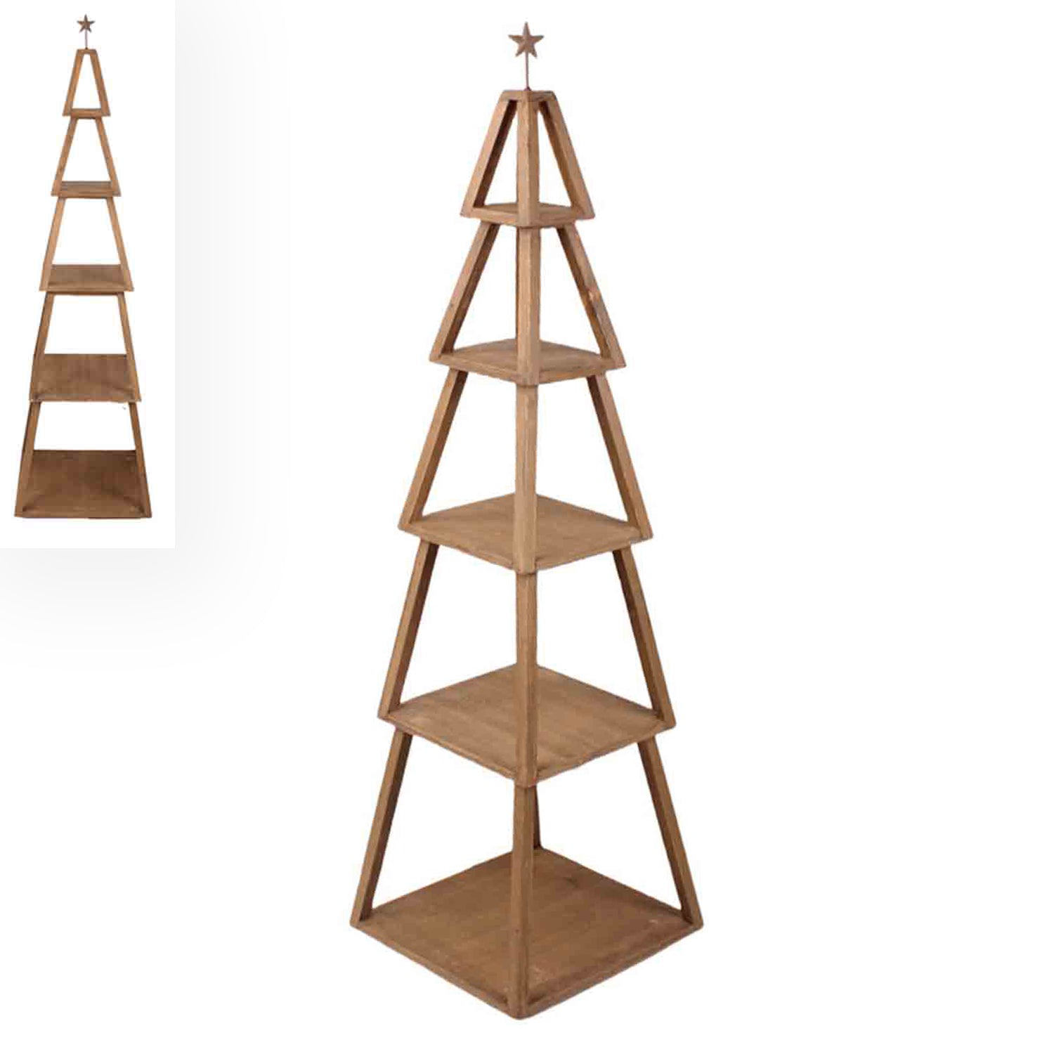25WXF159 - 5 Layer Natural Tree Shelf