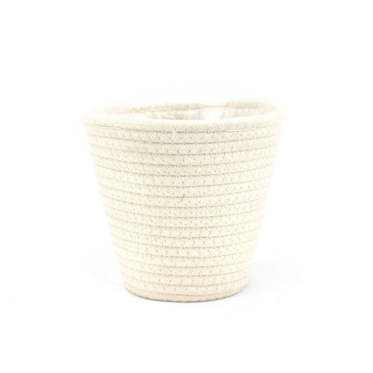 BAQ41039 - White Woven Planter 