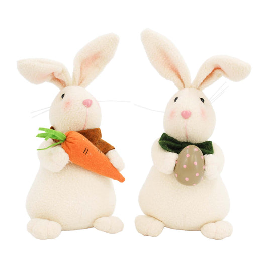 DAF57031-2A - 2 Assorted Carrot and Egg Bunnies