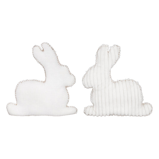 DAQ34231-2A - 2 Assorted Chenille Plush Bunnies 