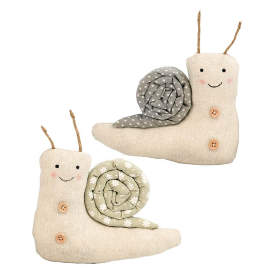 DAQ57202-2A - 2 Assorted Plush Snails