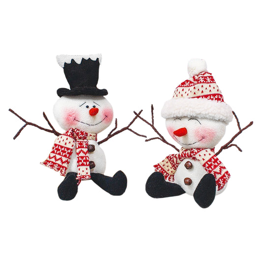 DXQ13513-2A - 2 Assorted Happy Snowmen 