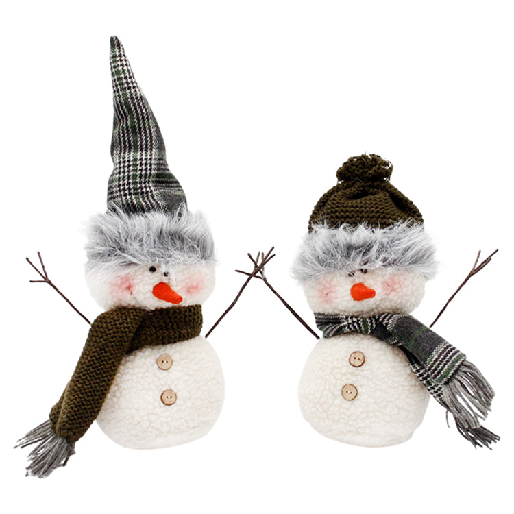 DXQ26232-2A - 2 Assorted Hearth and Home Snowmen 