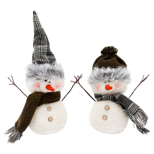 DXQ26232-2A - 2 Assorted Hearth and Home Snowmen 