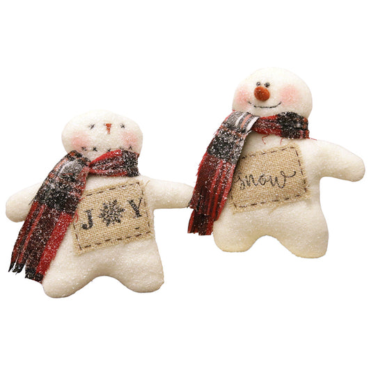 DXQ39291-2A - 2 Assorted Joy and Snow Snowmen 