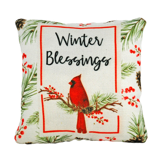 DXQ43311 - Winter Blessings Cardinal Pillow
