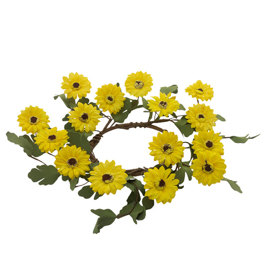 FAQ11344CL - Yellow Daisy Candle Ring