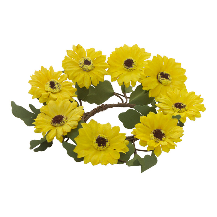FAQ11344CS - Yellow Daisy Candle Ring 