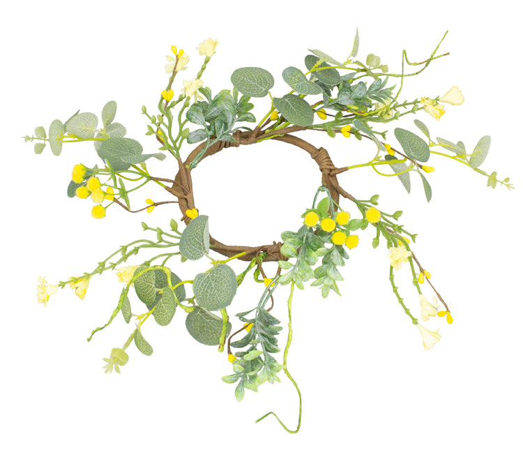 FAQ24601CL - Yellow Berry Buttercup Candle Ring 