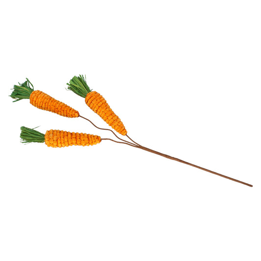 FAQ24738B - Long Orange Velvet Carrot Pick 
