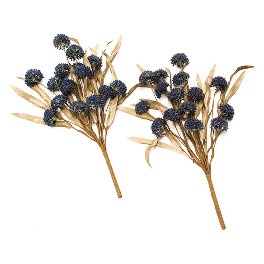 FAQ57811B-2A - 2 Assorted Indigo Pom Pom Picks