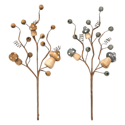 FAQ57833-2A - 2 Assorted Large Mushroom Picks