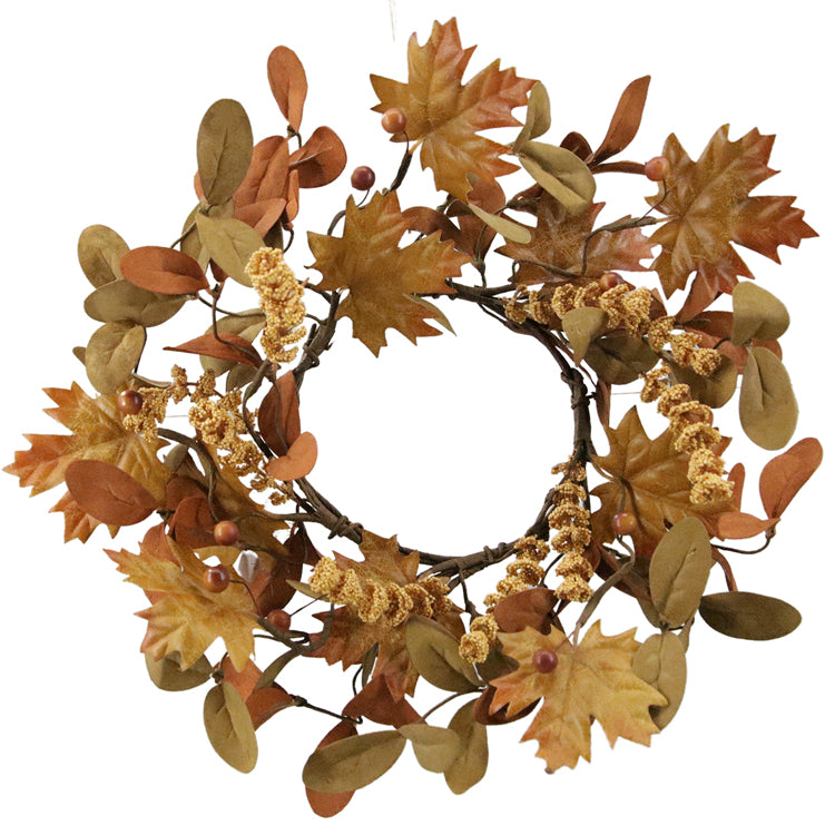 FFQ38751CL - Maple and Walking Fern Candle Ring 