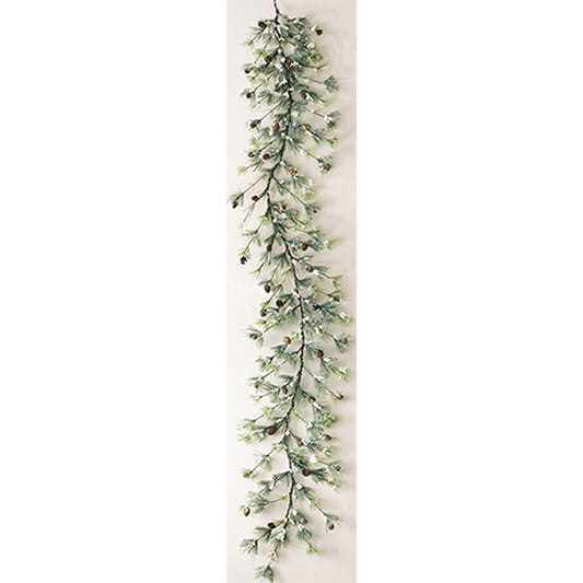 FX7320G - Long Snowy Pine Garland 