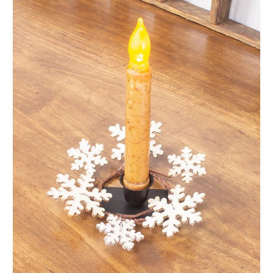 FXQ96670CS - Wooden Snowflake Small Candle Ring 