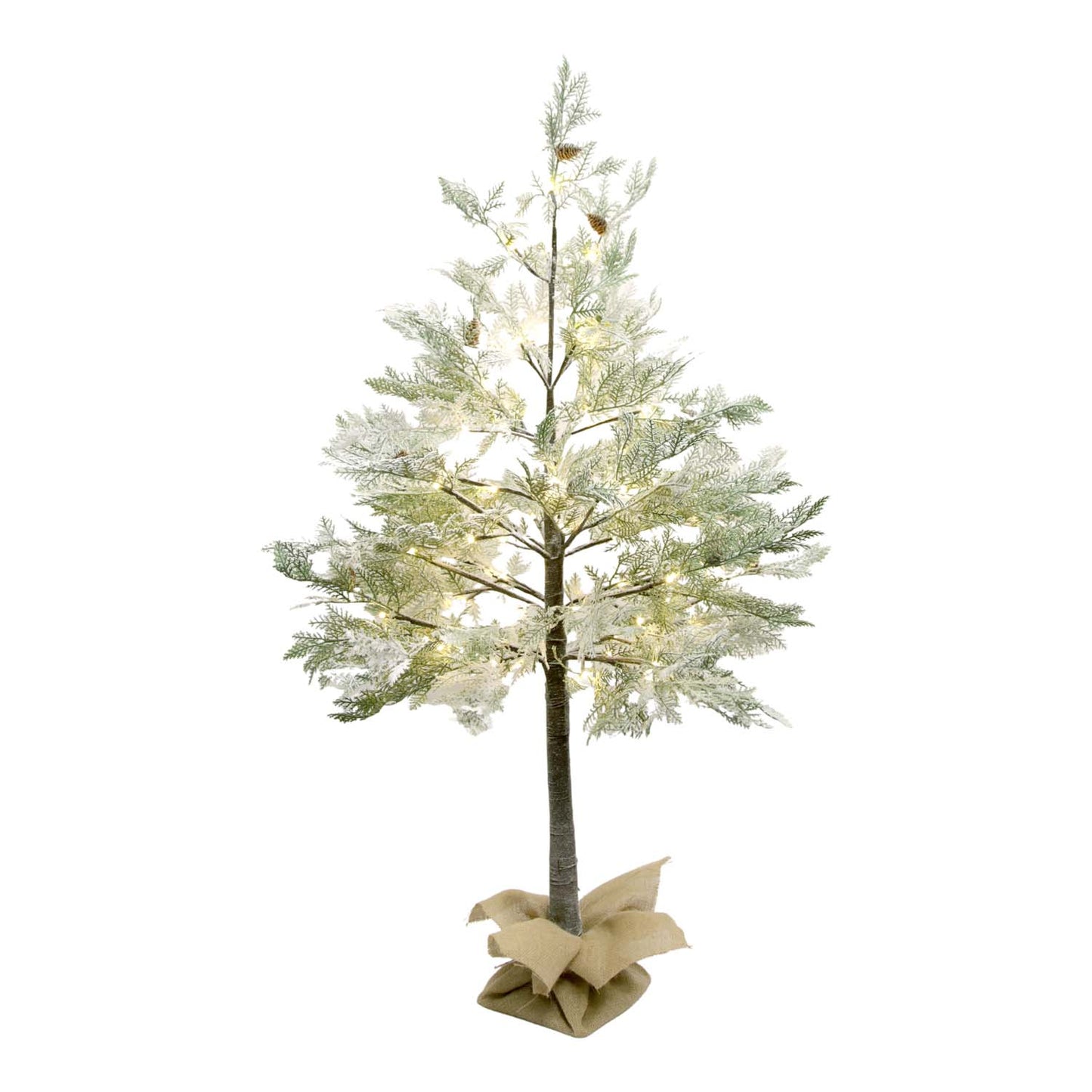 FXS59686 - Medium Lighted Flocked Cedar Tree