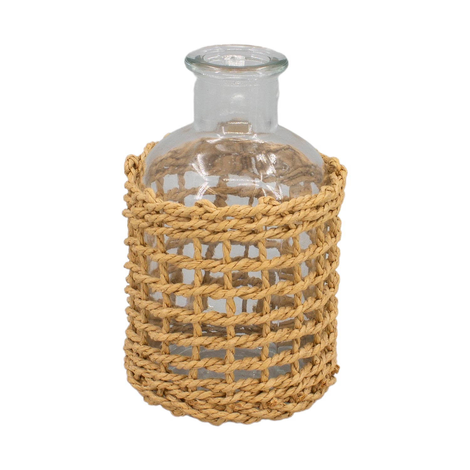 GAQ41320 - Glass Bottle with Woven Sleeve 