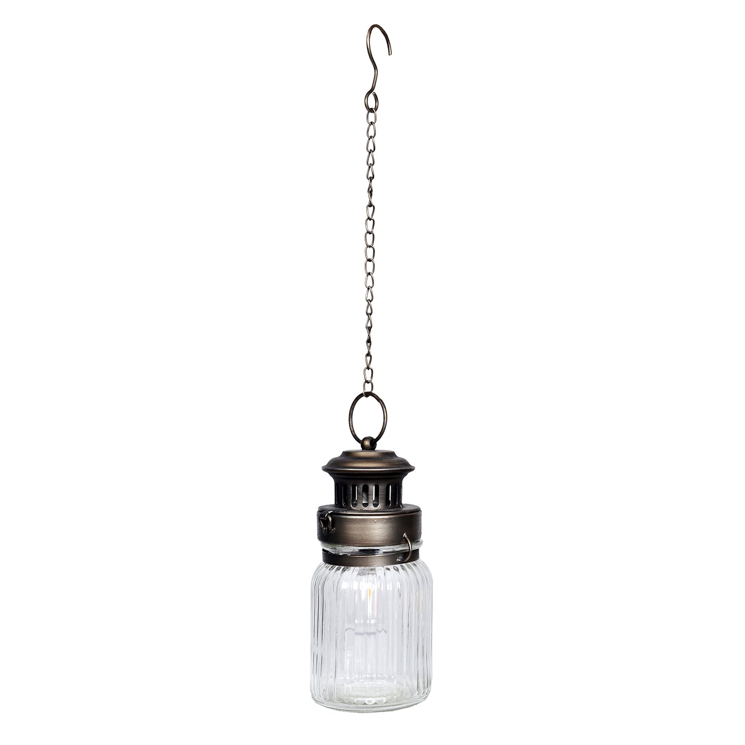 GXF43652 - Lighted Glass Jar with Hanger