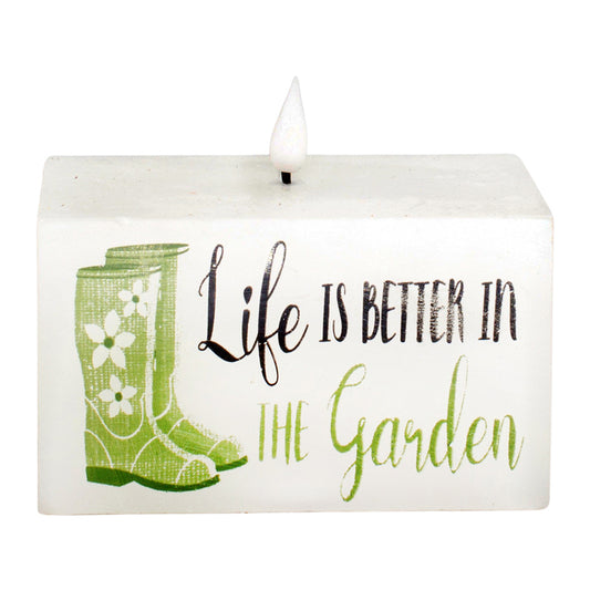LAS24219 - Life in the Garden Rectangular LED Candle 