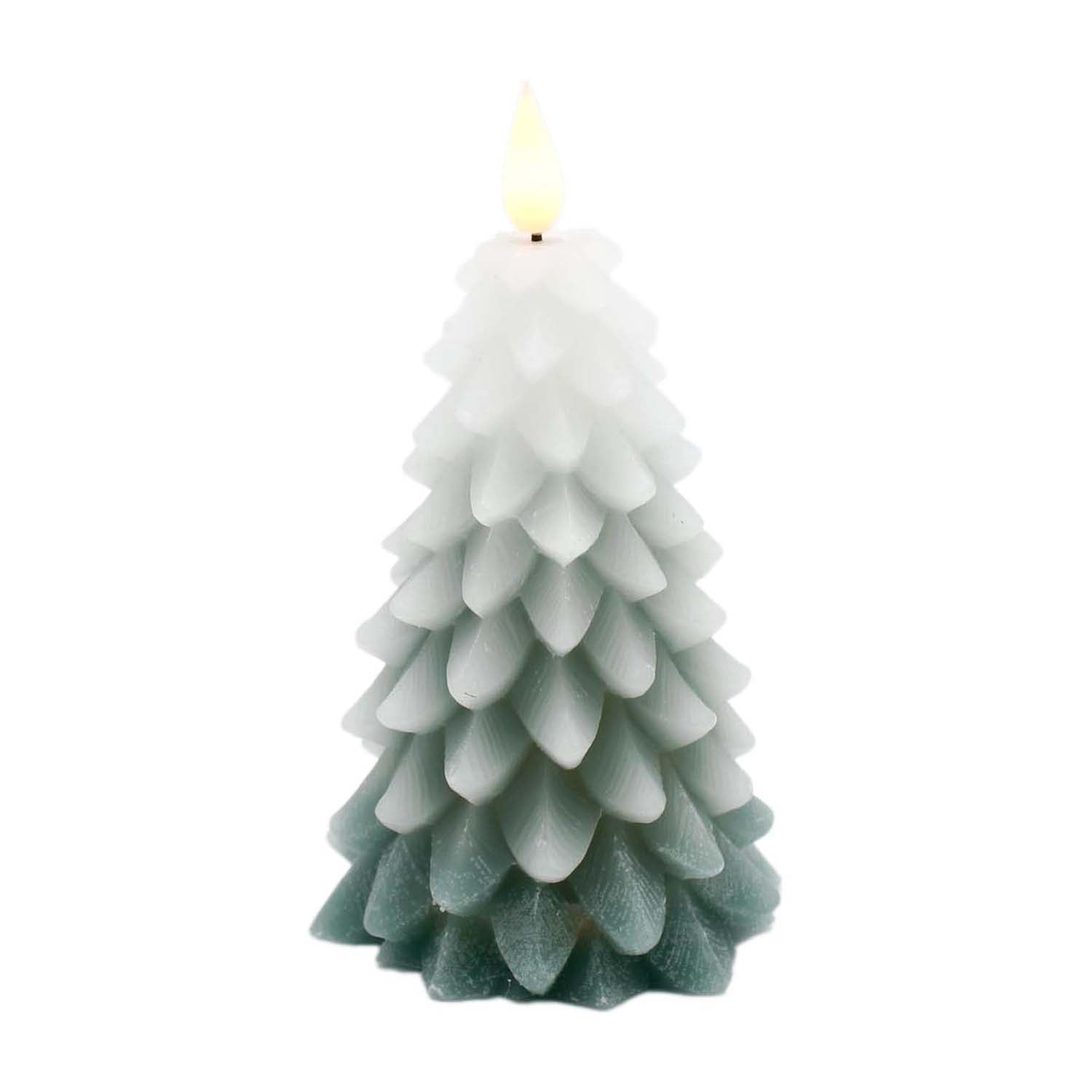 LXS59236T - Small Frosted Green LED Tree Candle