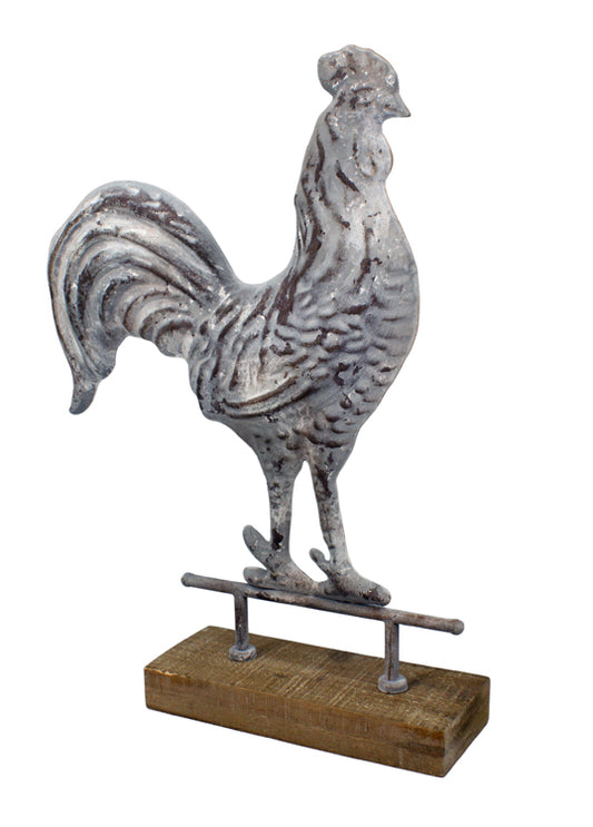 MAF24068 - Metal Rooster on Stand 