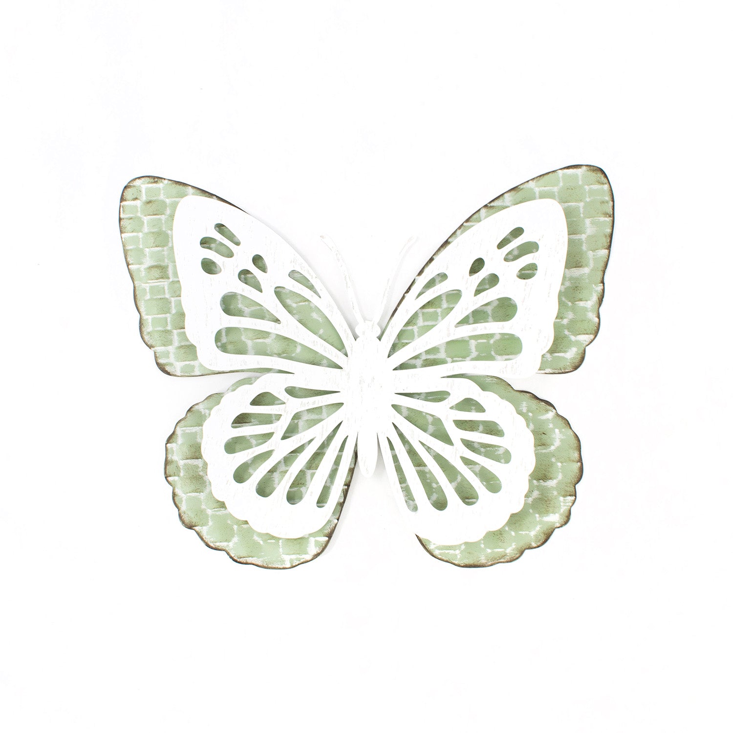 MAF41106 - Large Sage Metal Butterfly 