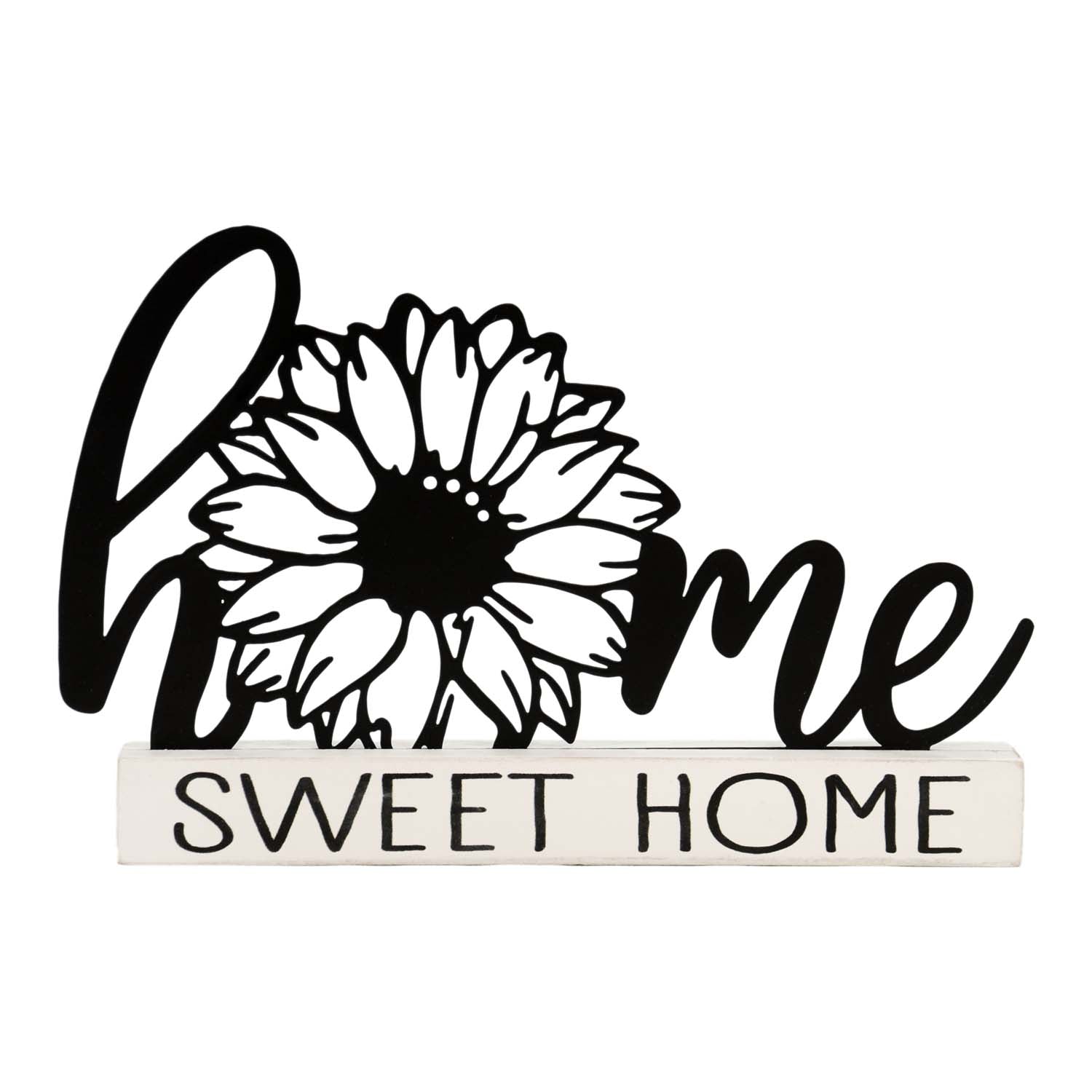 MAF57756 - Home Sweet Home Wood and Metal Block Sign