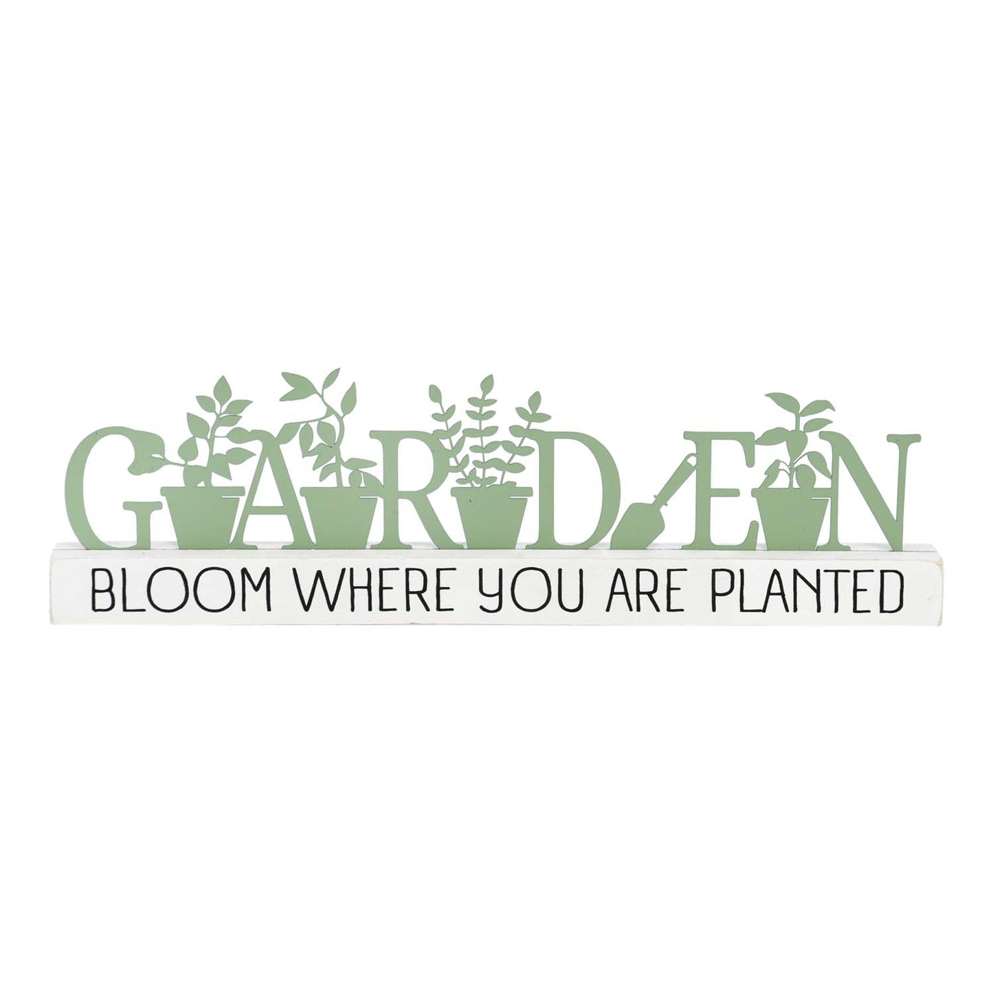 MAF57757 - Wood and Metal Garden Block Sign