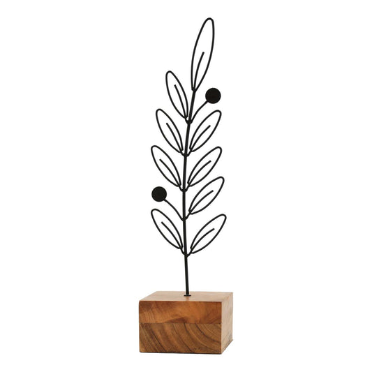 MAI57535 - Wire Stem on Wood Base