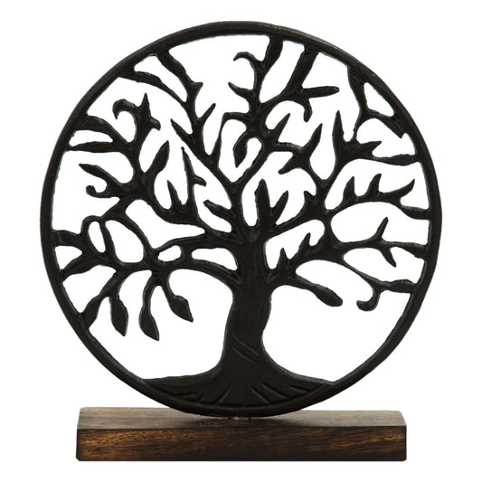MAI57594 - Metal Round Tree of Life on Stand