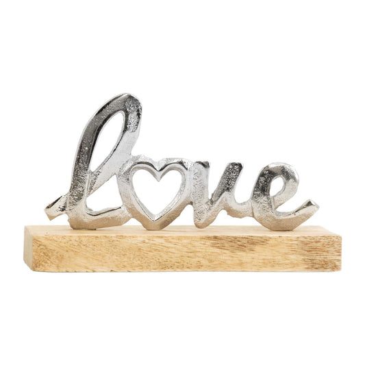 MAI57596 - Metal Love on Wood Stand