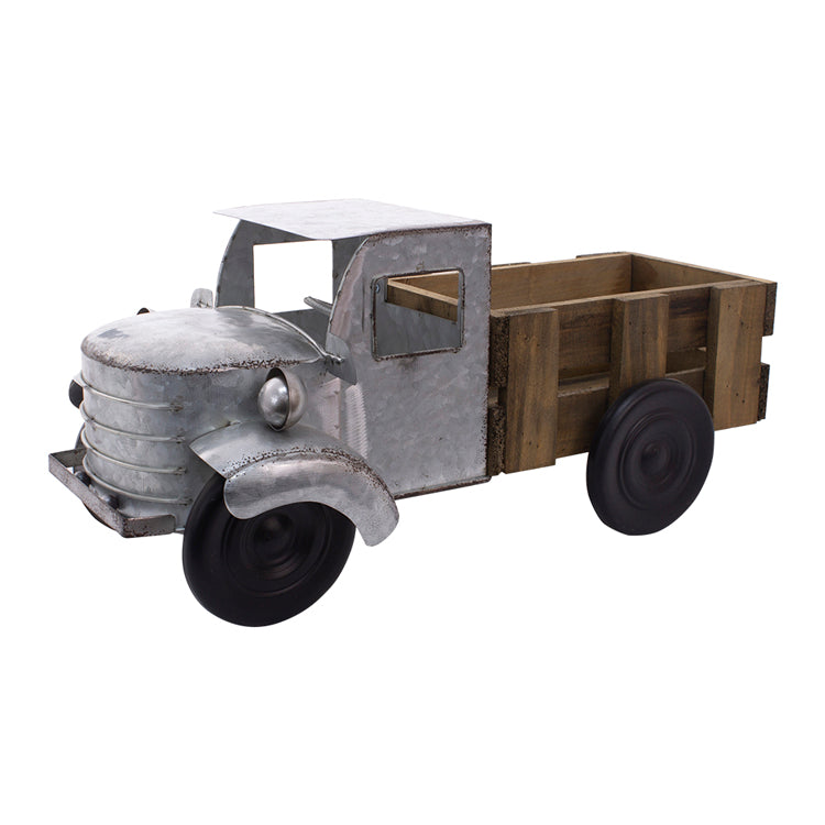 MFF08987 - Galvanized Truck with Wood Bed 