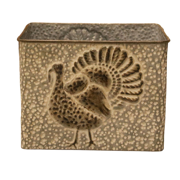 MFF38678 - Square Gray and Brown Turkey Bucket 
