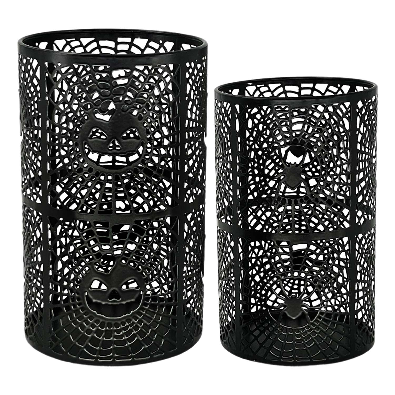 MFF58823-2A - 2 Assorted Black Cutout Halloween Lanterns