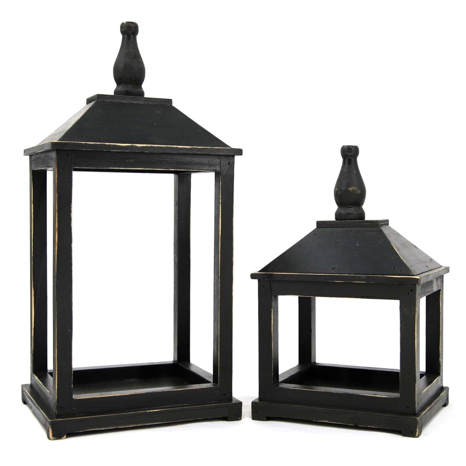 MFF58860-2S - Set of 2 Black Rectangular Lanterns