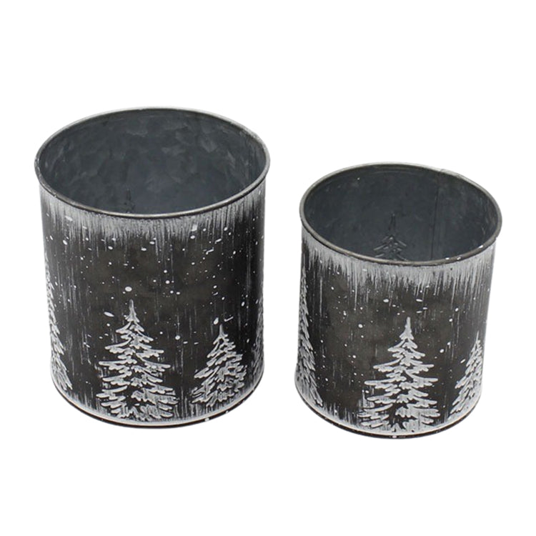MXF39101-2S - Set of 2 Winter Gray Buckets 