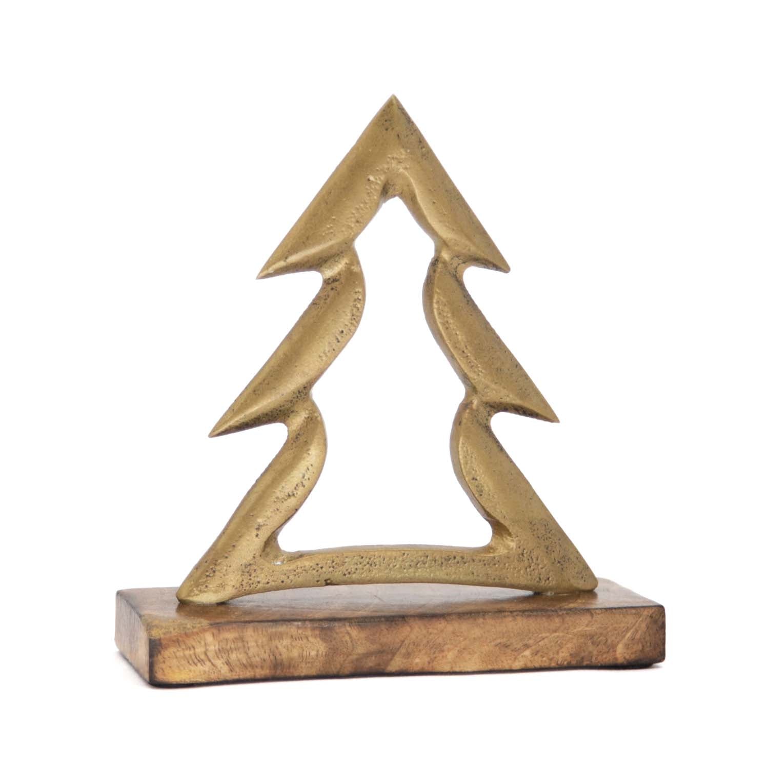 MXI59522-SM - Small Antique Brass Tree on Stand