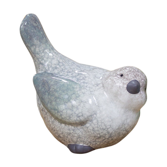 PAF24782 - Light Gray and Cream Porcelain Bird 