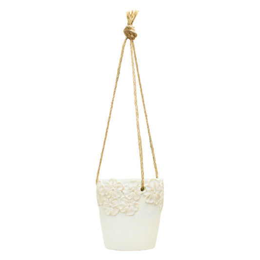 PAF34163 - Large Resin Flowery Hanging Planter 